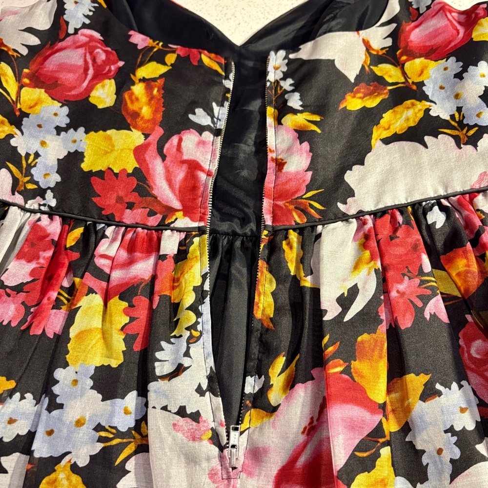 Jill Stuart Silk Floral Sleeveless Mini Dress Size 10 - Picture 5 of 9